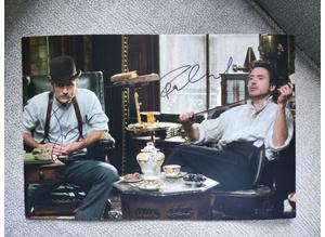 Signed Photo, 12"x8", Robert Downey Jr & Jude Law (Sherlock Holmes) With COA