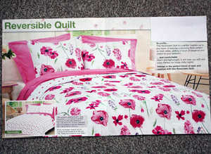 NEW Reversible Quilt size 180 x 180cm (70.75 x 70.75 inch) Pillows not included
