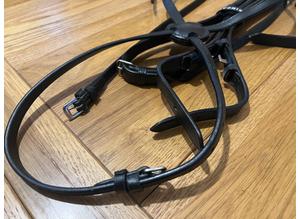 New Kincade Grackle Bridle Black Full with rubber grip reins
