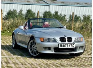 BMW Z3, 1997 (R) Silver Convertible, Manual Petrol, 162,434 miles, NEW MOT, NEW HOOD.