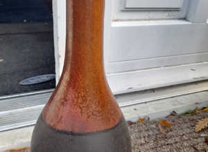 Brown Ceramic 13 inch Decorative Bottle