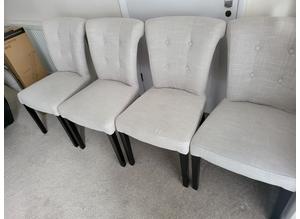 4 Dining Fabric Chairs