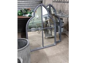 Stunning Metal Framed Garden Mirror  - New - Large Size 92cm