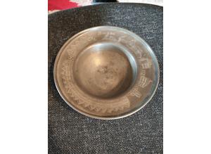 Vintage/Collectible, Vesttinn Pewter Bowl - Norway, Scandinavian Scenes, Excellent Condition