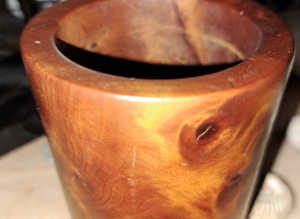 Olive wood dice shaker