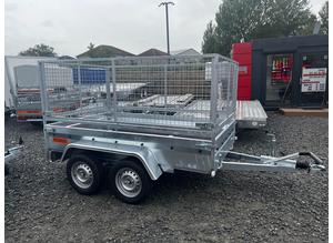 BRAND NEW 8,4ft X 5ft (BC752) TWIN AXLE MASTER NIEWIADOW TRAILER WITH 80CM MESH 1300KG