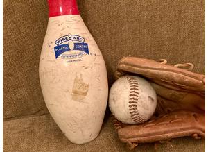 American Baseball Glove and Ball .