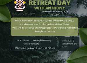 Mindfulness retreat day with Anthony Saturday 11th January 2025 10-4pm
