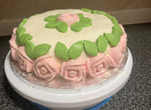 home made fondant sponge cake