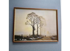 A Gerald Coulson Medium Sized Framed Print Titled "Winter Sunlight"