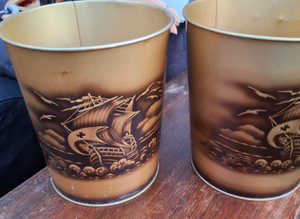 Worcester Ware Tin Waste Bins X 2