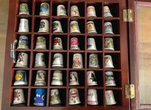 Thimbles and display cases