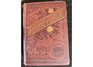 Antique Book, Throne of David, Rev. J. H. Ingraham - Hardback, Illustrated
