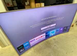 UN88JS9500 Samsung Curved 88-Inch 4K Ultra HD Smart LED TV With Remote - wall mount and box plus many extras