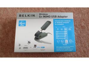 New BELKIN Wireless G+ MIMO USB Adaptor