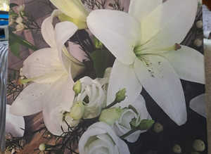 White Flower Arrangement Canvas Art Print