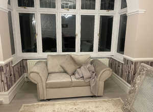 3+2 seater beige windsor sofa