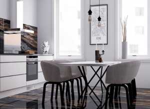 Graphite Black HI-Gloss Plus GVT Wall & Floor Tile - 600mm x 600mm