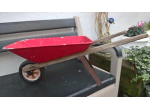 Vintage childs metal wheelbarrow