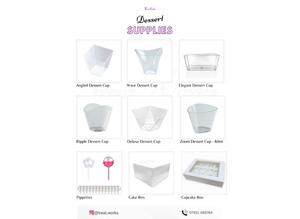 High Quality Dessert Cups, Cake Boxes & Accessories for Sale