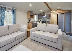 Static Holiday Home For Sale on Tattershall Lakes, Patio Doors, Free Standing Furniture.