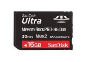 Sandisk 16GB Ultra 30MB/s Memory Stick Pro-HG Duo Card / Pro Duo Mark 2