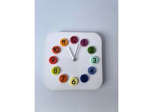 Nursery / Playroom Alphabet Light shade, Alphabet canvas print and Numbers Teaching Clock.