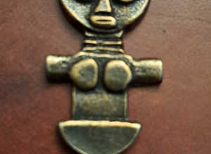 Modern metal African pendant