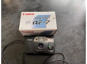 Canon Sure shot AF7 point and shoot film camera.