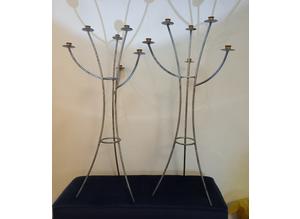 Pair 6-arm 38" Tall Candelabra * Table Centres for weddings etc COLLECT CORNWALL