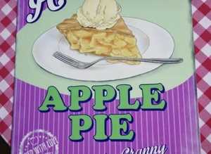 American Diner (Cafe-Kitchen) Apple Pie Retro Metal Sign (Free Postage)