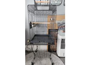 Large elegant bird cage and stand for sale