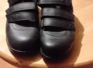 Black leather shoes size 12