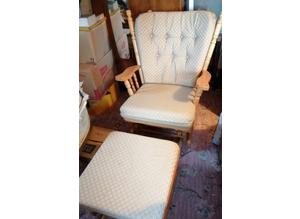 Rocking chair and matching rocking stool