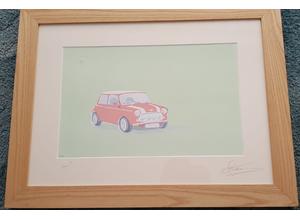 Artwork of Classic Mini by the artist Alastair Riley - Chatham ME5