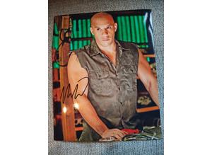 Genuine, Signed, 10"x8", Photo by Vin Diesel (Actor, Fast and the Furious) + COA