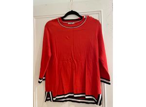 Womens TU red, black and white knitted top, size 12