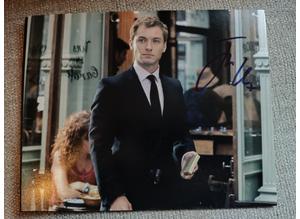 Genuine, Signed, 10"x8", Photo by Jude Law (Actor, Alfie ) Plus AFTAL COA