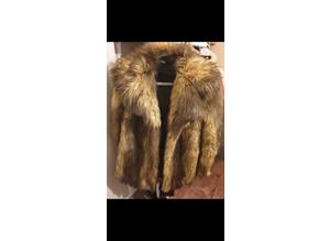 Faux Fur Coat size 12-14