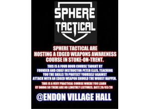 Edged weapons course in Stoke-on-Trent.