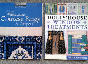 2 Books "Dolls' House Window Treatments & Miniature Chinese Rugs