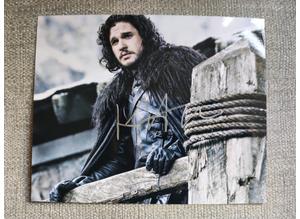 Genuine, Signed, 10"x8", Photo by/of Kit Harington (Game Of Thrones) + COA