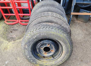 SET OF 4 MINI WHEELS AND TIRES OLD MINI