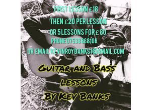 Guitar and bass lessons in the Doncaster area ,April update