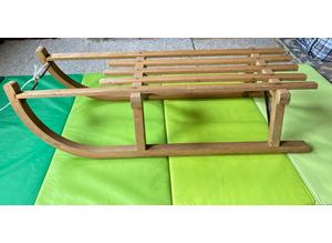Vintage Wooden Sledge made in West Germany , family owned 40 years .