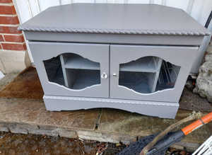 Grey Painted Wooden TV Cabinet