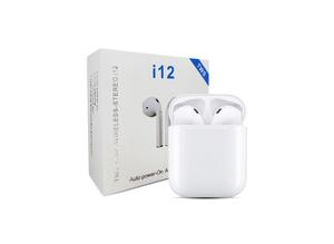 New, Boxed, TWS i12 Bluetooth/Wireless Earphones, White (I think) - with Case