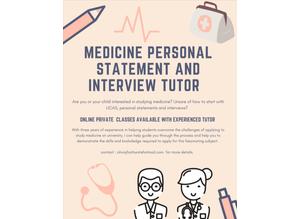Personal statement and medical interview tutor.