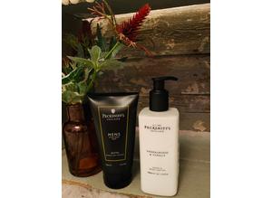 Pecksniff's Mens Twin Pack   Active Aftershave Balm 150 mls. Hand and Body Lotion 300 mls.  "Sandalwood and Vanilla"