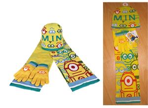 Minions & 'Despicable Me' Matching Yellow Hat Scarf & Gloves Accessory Set - NEW!